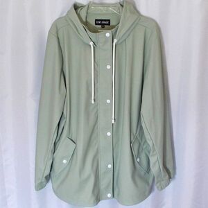 QVC Centigrade Jacket Womens Size 1X Mint Green Hooded Lightweight Rain